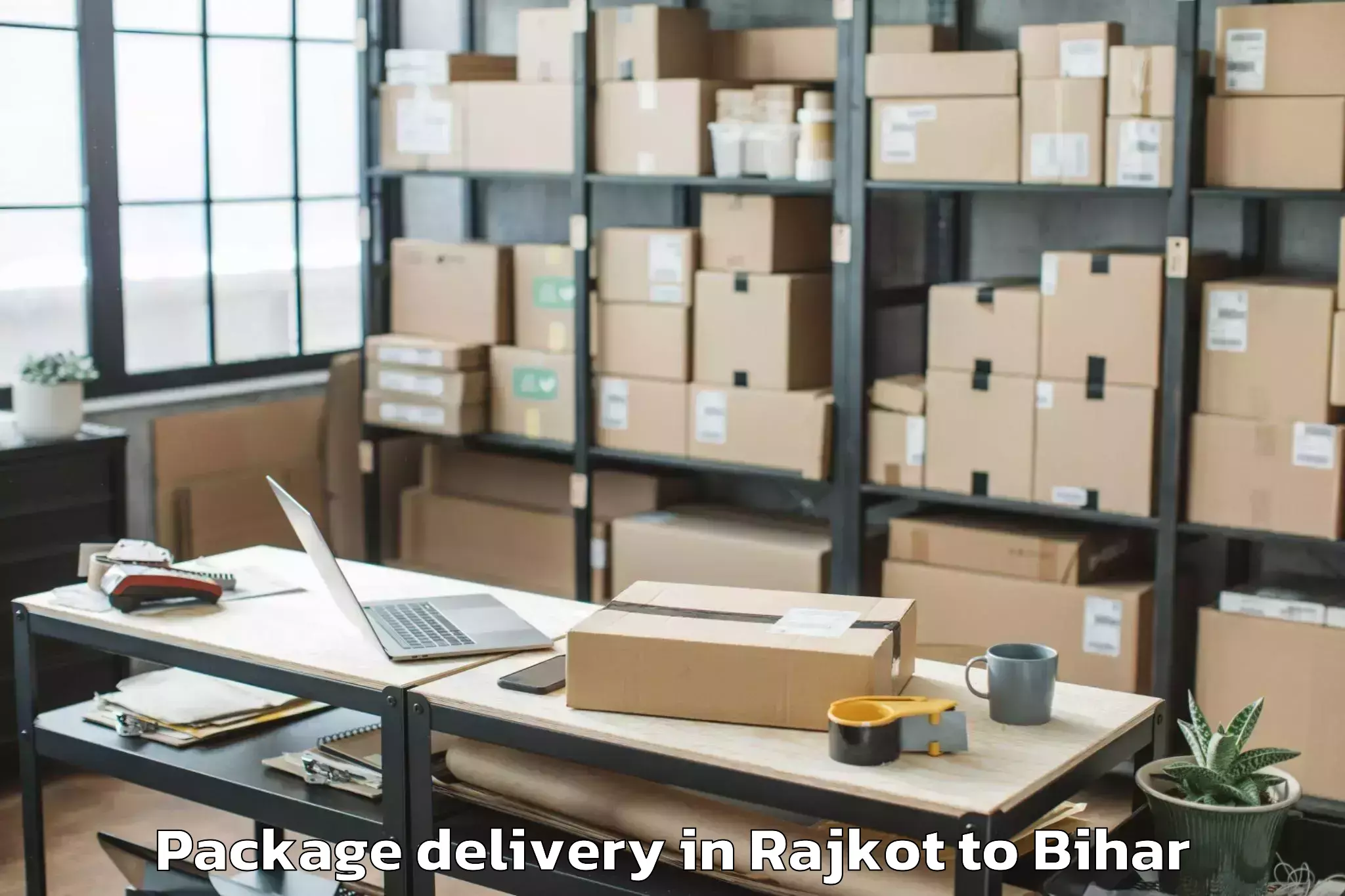 Book Rajkot to Manjhaul 3 Package Delivery